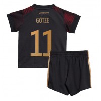 Deutschland Mario Gotze #11 Fußballbekleidung Auswärtstrikot Kinder WM 2022 Kurzarm (+ kurze hosen)